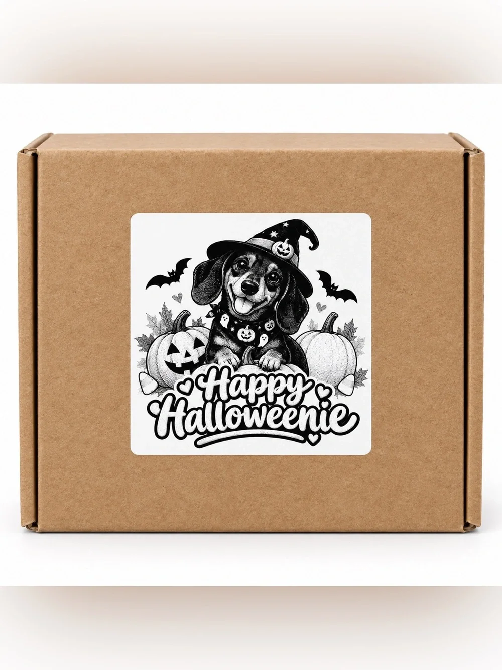 Happy Halloweenie Dachshund Stickers 3”x3”-100ct.